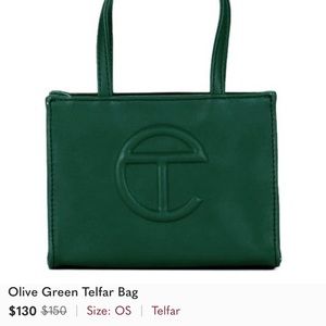 Small Green Telfar bag dust& bag included